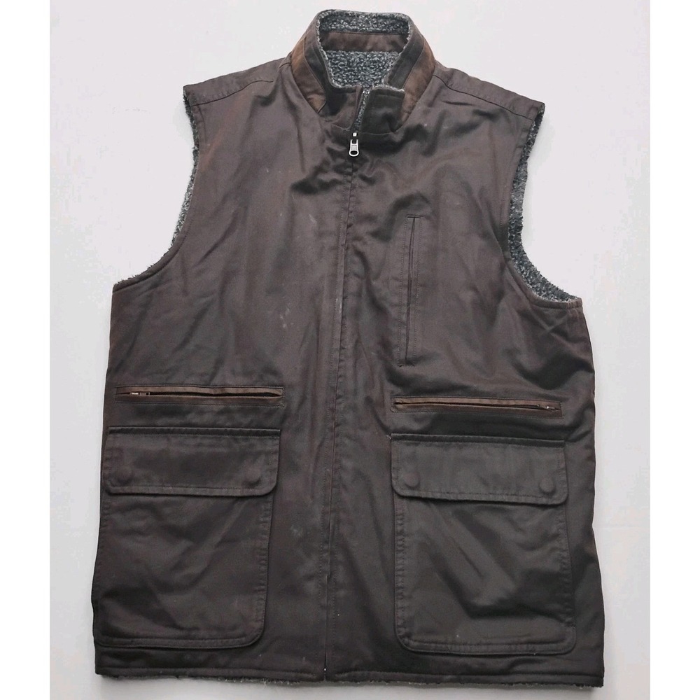 Madison Creek Outfitters Teton Reversible Waxed Twill Vest Mens Size Large